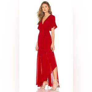 PRIVACY PLEASE CHRYSANTHEMUM GOWN IN RED‎ LOBSTER